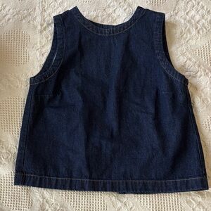 Abercrombie & Fitch Dark Wash Denim Shell Top